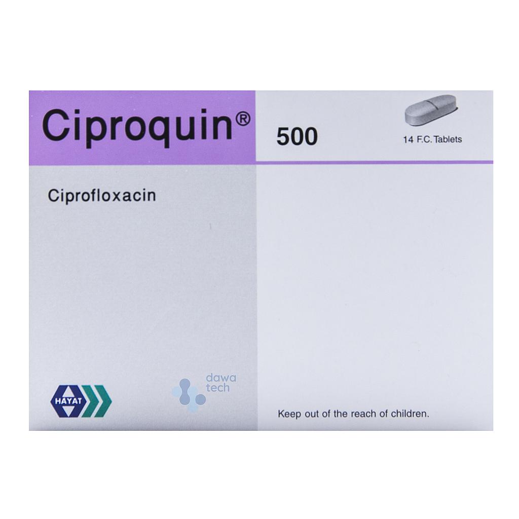 CIPROQUIN 500 MG TAB 14