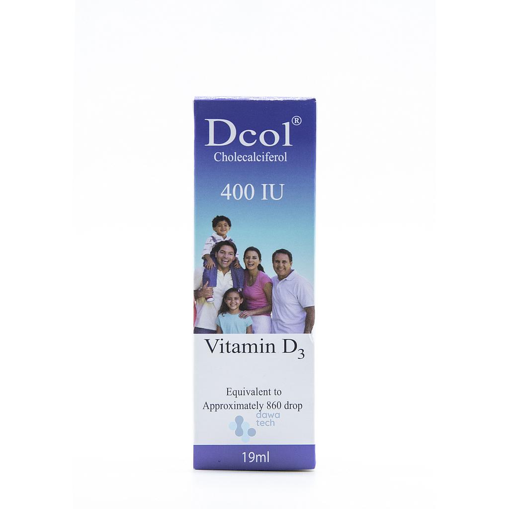 DCOL DROP 400IU 19ML