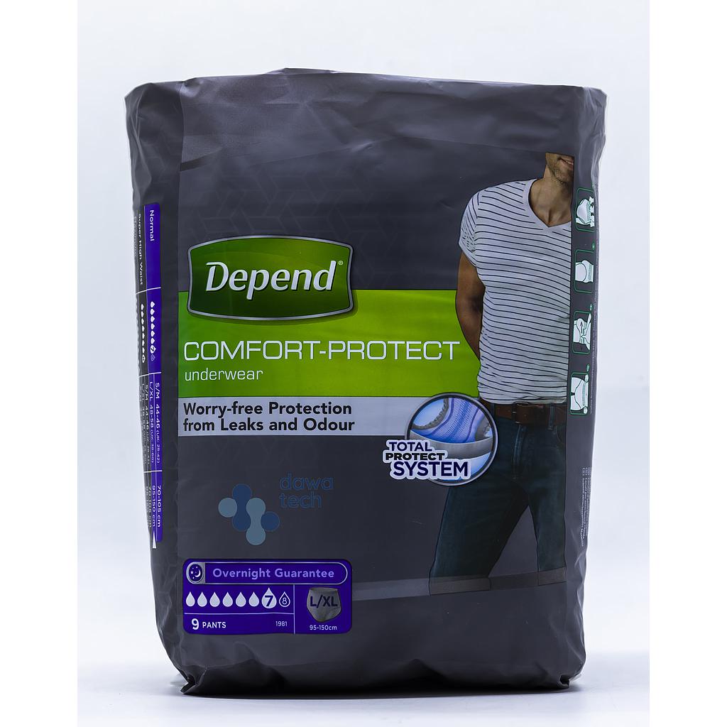 DEPEND MALE UNDERWEAR L/XL 9 PANTS