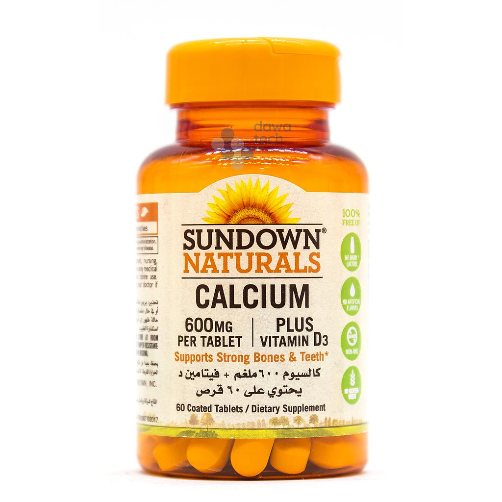 SUNDOWN CALCIUM 600MG+D 60 TAB